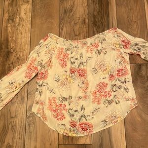 Billabong off shoulder floral top.